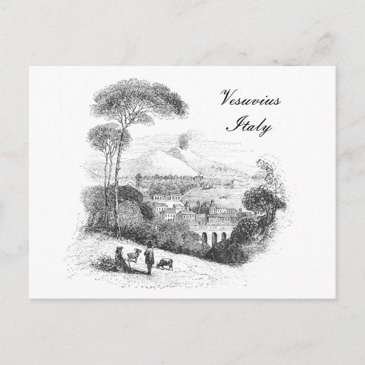 Vesuvius vulcano en Napels  Briefkaart (Voorkant)