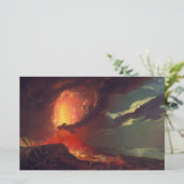 Vesuvius-vulkaanuitbarsting Briefpapier (Staand voorkant)