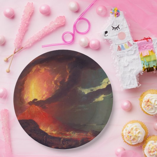 Vesuvius-vulkaanuitbarsting Papieren Bordje (Feest)