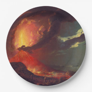 Vesuvius-vulkaanuitbarsting Papieren Bordje