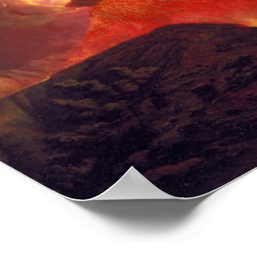 Vesuvius-vulkaanuitbarsting Poster (Hoek)