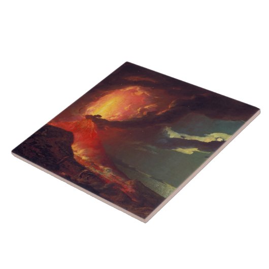 Vesuvius-vulkaanuitbarsting Tegeltje (Zijkant)