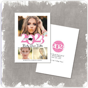 Vet 2023 AFSTUDEERDER Pet 3-Foto Collage Pink Afst Aankondiging