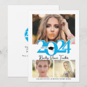 Vet 2024 Afstudeerder Pet 3-foto Collage Blauw Afs Aankondiging (Voorkant / Achterkant)