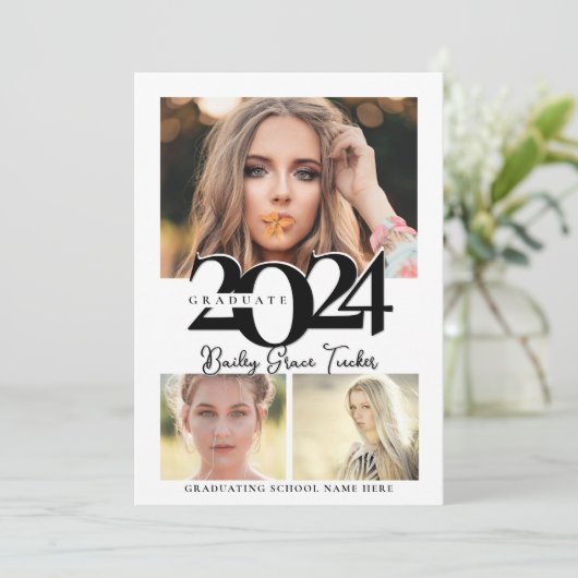 Vet 2024 Afstuderen 3-foto collage Afstuderen Aankondiging (Staand voorkant)