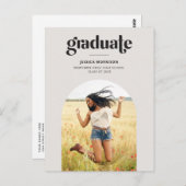 Vet 2025 Afstuderen Neutraal Grijs Foto Afstuderen Briefkaart (Voorkant / Achterkant)