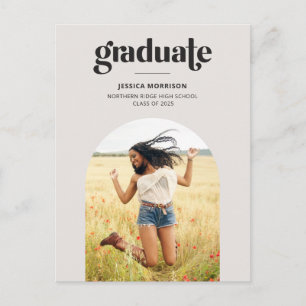 Vet 2025 Afstuderen Neutraal Grijs Foto Afstuderen Briefkaart