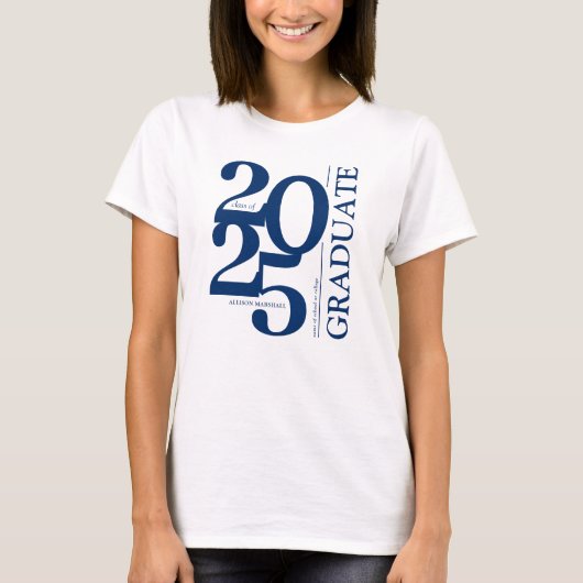 Vet 2025 Afstuderen trendy Navy Afstuderen T-shirt (Voorkant)