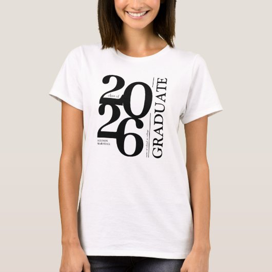 Vet 2025 Afstuderen Trendy Zwart Afstuderen T-shirt (Voorkant)