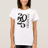 Vet 2025 Afstuderen Trendy Zwart Afstuderen T-shirt (Voorkant)