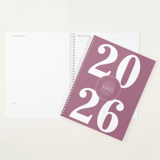 Vet 2026 Logo Wit Blush Roze Planner (Display)