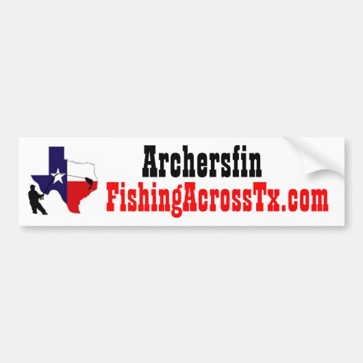 vet%20logo%20#001_AZ, FishingAcrossTx.com, Arch... Bumpersticker (Voorkant)