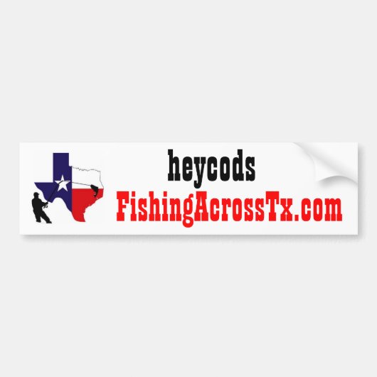 vet%20logo%20#001_AZ, FishingAcrossTx.com, heycods Bumpersticker (Voorkant)