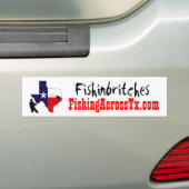 vet%20logo%20#001_AZ, FishingAcrossTx.com, Vissen. Bumpersticker (Op auto)