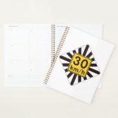 Vet 30 kmh snelheidslimiet Sunburst verkeersbord Planner (Display)