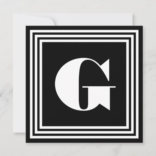 Vet 3 Frame Monogram | Zwart & Wit (Voorkant)