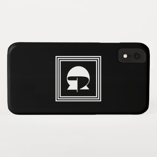 Vet 3 Lijst monogram | Zwart-wit Case-Mate iPhone Case (Achterkant (horizontaal))