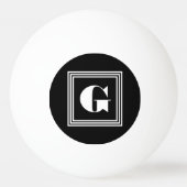 Vet 3 Lijst monogram | Zwart-wit Pingpongbal (Voorkant)