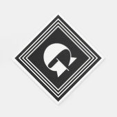 Vet 3 Lijst monogram | Zwart-wit Servet (Hoek)