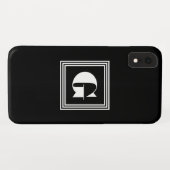 Vet 3-raam monogram | Zwart & Wit Case-Mate iPhone Case (Achterkant (horizontaal))