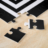Vet 3-raam monogram | Zwart & Wit Legpuzzel (Zijkant)