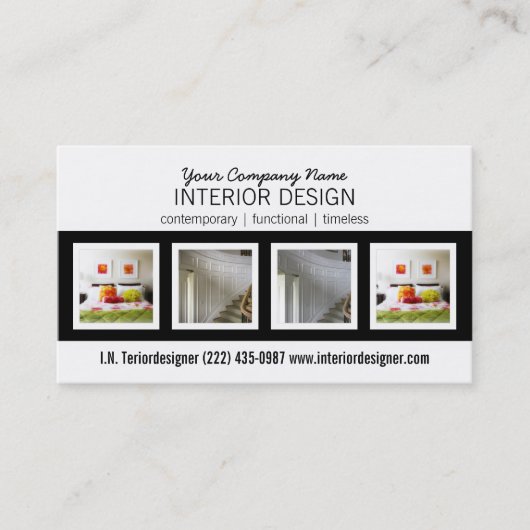 Vet 4 Foto interieurontwerper Visitekaartje (Voorkant)