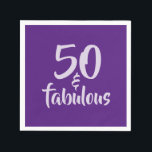 Vet 50 en Fabulous 50ste verjaardag Party Paper Servet<br><div class="desc">Het 50 en Fabulous 50th Birthday-ontwerp heeft een casual en leuke, gedurfde typografische stijl in toon op paarse toon. U kunt de weergegeven kleuren behouden of aangepaste kleuren selecteren die overeenkomen met de partijkleuren. Als u de kleur wilt wijzigen, gebruikt u de optie Aanpassen. U kunt de tekst ook schalen/verplaatsen...</div>