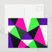 Vet 80s kleurenblok Neon Green Roze Paars Briefkaart (Voorkant / Achterkant)