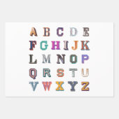  vet A-Z-alfabet Inpakpapier Vel (Voorkant)