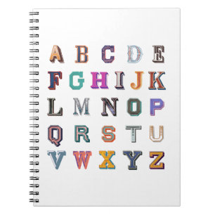 vet A-Z-alfabet Notitieboek