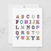  vet A-Z-alfabet Notitiekaartje (Voorkant)