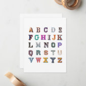  vet A-Z-alfabet Notitiekaartje (Voorkant / Achterkant in situ)