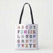  vet A-Z-alfabet Tote Bag (Voorkant)