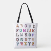  vet A-Z-alfabet Tote Bag (Achterkant)