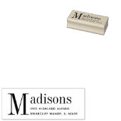 Vet aangepaste achternaam Retouradres Rubberstempel (Gestempeld)