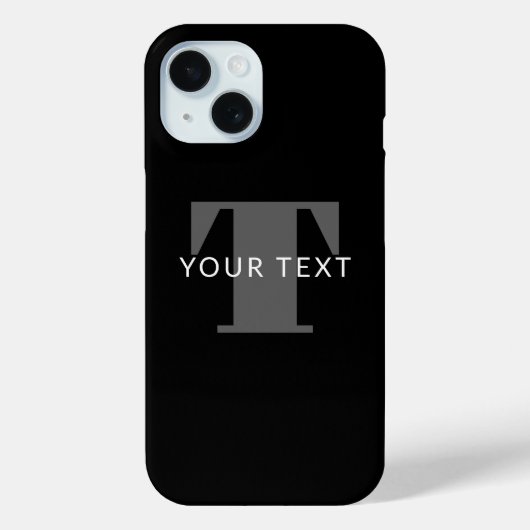 Vet aanpasbare tekst | Zwart Wit & Grijs Case-Mate iPhone Case (Achterkant)