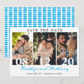Vet Aantal Moderne Manuscript 3 Foto Save The Date (Voorkant / Achterkant)