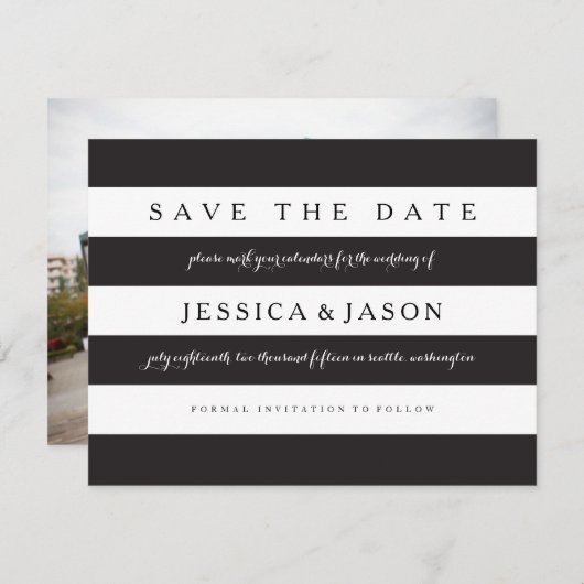 Vet aantekening slaat de datum op save the date (Voorkant / Achterkant)