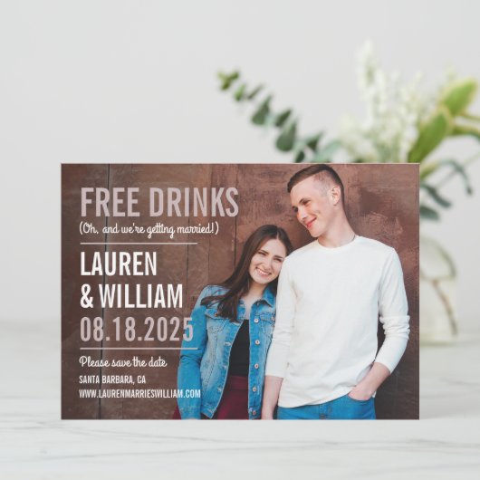 Vet Aanvraag Bewerkbare kleur Opslaan van de datum Bedankkaart (Staand voorkant)