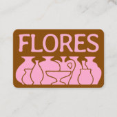 Vet Aardewerk Vaas Silhouet Design Visitekaartje (Voorkant)