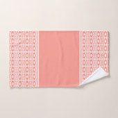 Vet Abriek en wit Abstract geometrisch patroon Bad Handdoek (Handdoek)