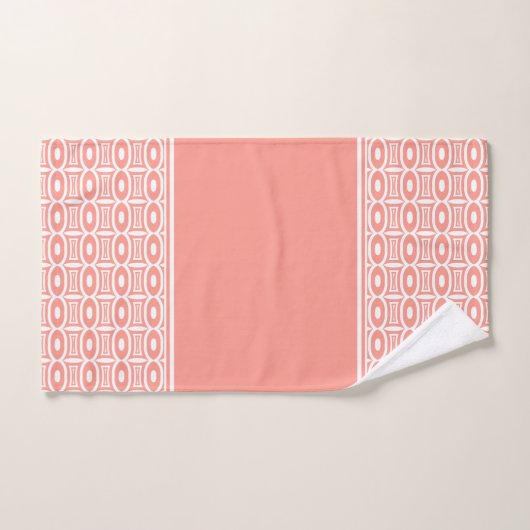 Vet Abriek en wit Abstract geometrisch patroon Bad Handdoek (Handdoek)