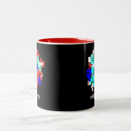 Vet Abstract - Aangepaste Mok kubussen (Center)