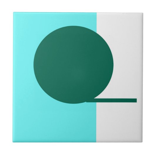 Vet Abstract artikel Circle Turquoise Green White Tegeltje (Voorkant)