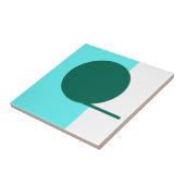 Vet Abstract artikel Circle Turquoise Green White Tegeltje (Zijkant)