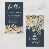 Vet abstract blauw hallo visitekaartje