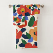 Vet Abstract bloemmotief Bad Handdoek (Insitu)