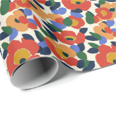 Vet Abstract bloemmotief Cadeaupapier (Rol Hoek)