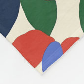 Vet Abstract bloemmotief Fleece Deken (Hoek)