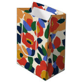 Vet Abstract bloemmotief Medium Cadeauzakje (Voorkant Gekanteld)